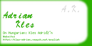 adrian kles business card